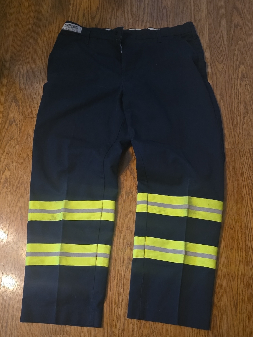 Men's Hi-Vis Work Chinos with Reflective Striping - Black/Yellow